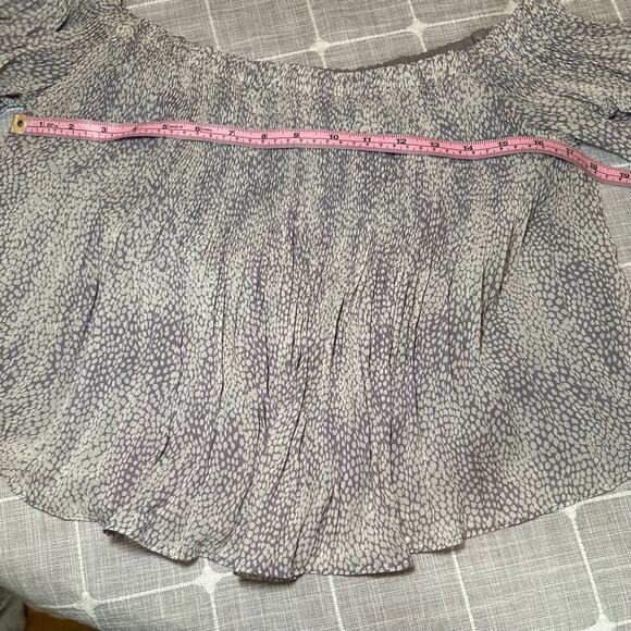 Storee‎ gray specs cropped blouse size XS - Picture 4 of 4